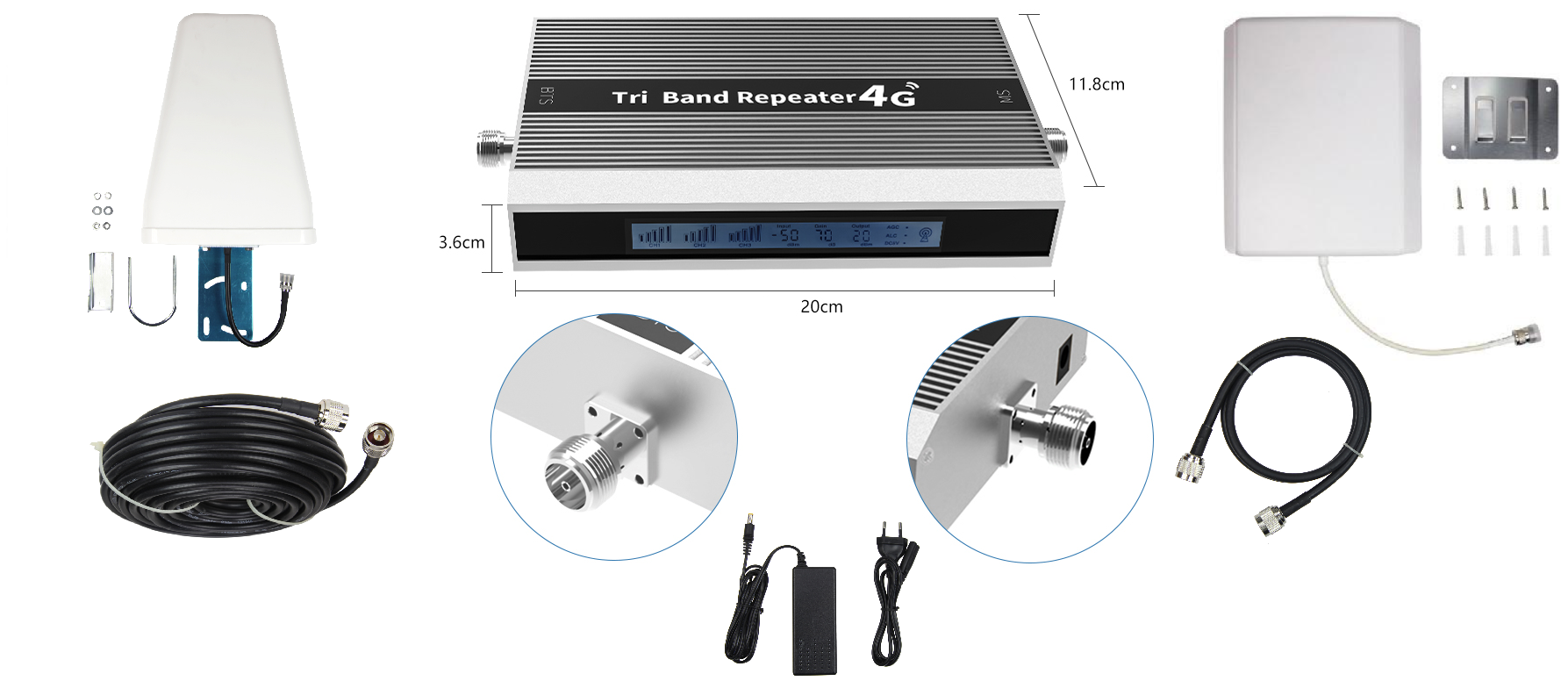 Mini Triband Signal Booster Voice & Data 2G/3G/4G/5G